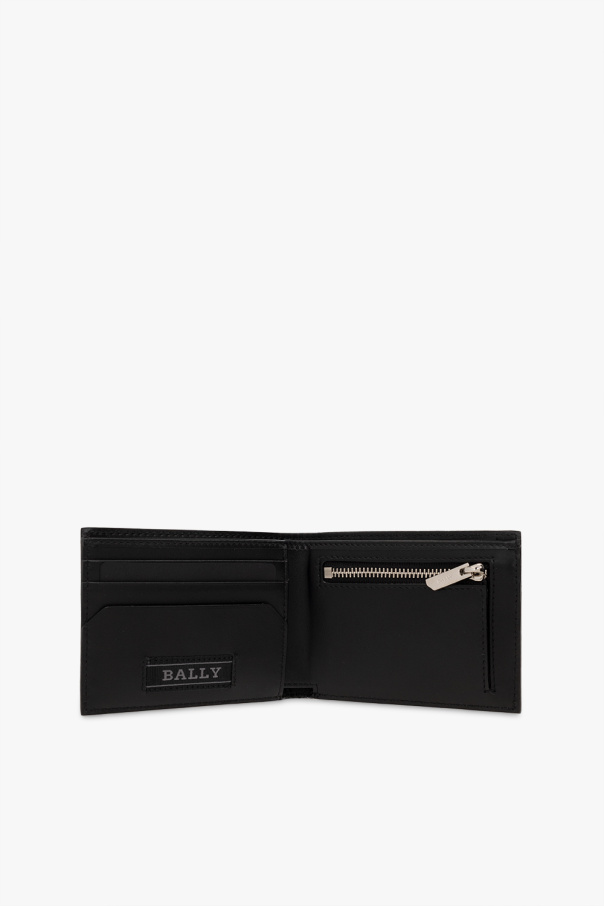 Black Bifold wallet with logo Bally SchaferandweinerShops Australia